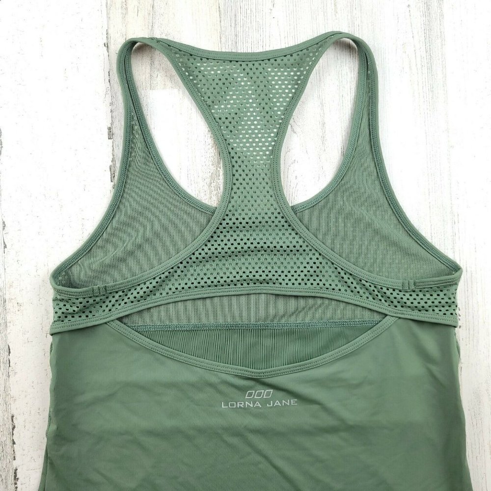 Lorna Jane e Running Yoga Tank Top Olive Green EUC - Picture 6 of 6